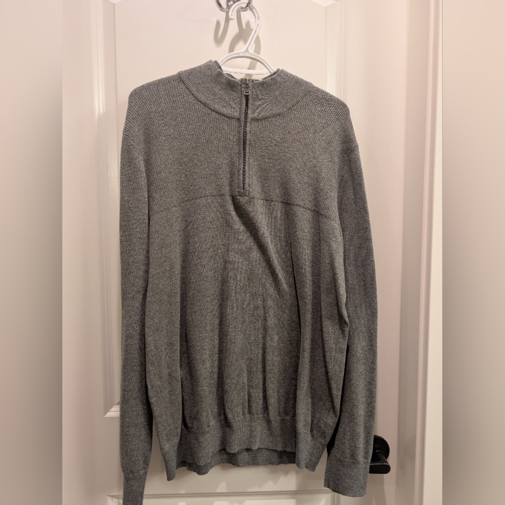 RW&CO. Men's Charcoal Zip-Up Sweater